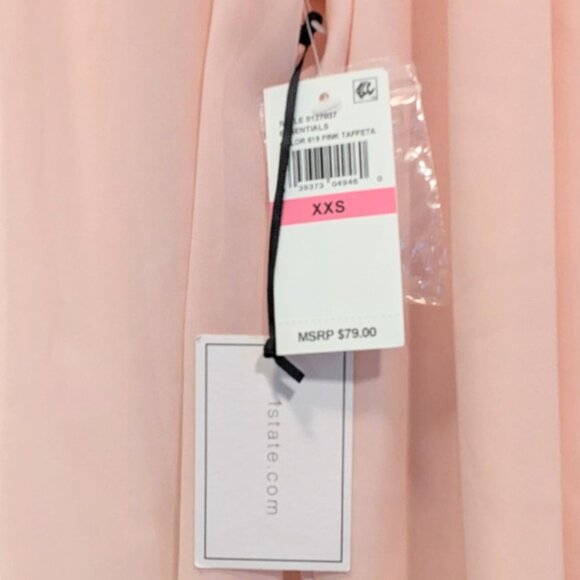 1 State NWT XXS Off Shoulder Halter Neck Blouse Top Blush Pink - Picture 2 of 6